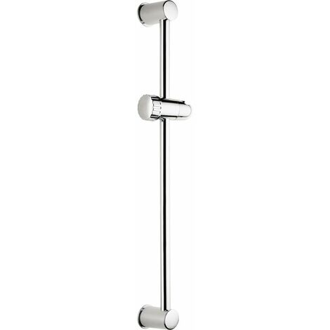 Odyssea – Barre de douche inox chromé 60 cm – Curseur à molette orientable – Diamètre tube 19 mm pour fixation douchette
