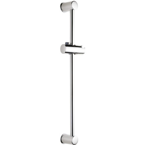 Odyssea – Barre de douche inox chromé 60 cm – Diamètre 19 mm – Curseur à bouton pour ajustement facile – Installation robuste et esthétique