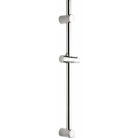 Odyssea – Barre de douche rénovation 65 cm – Tube en inox chromé 25 mm – Curseur à poignée réglable – Installation facile sur anciens perçages