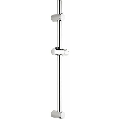 Odyssea – Barre de douche rénovation 25 mm – Tube inox chromé – Curseur réglable à bouton – Entraxe variable jusqu'à 62 cm
