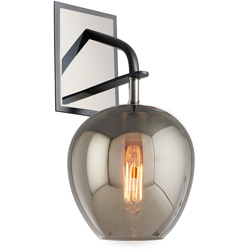 Odyssey Applique murale à 1 lumière en carbure de nickel noir poli, verre