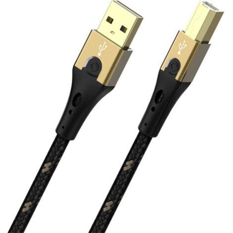 Oehlbach Câble USB USB 2.0 USB-A mâle, USB-B mâle 2.00 m noir/or D1C9542