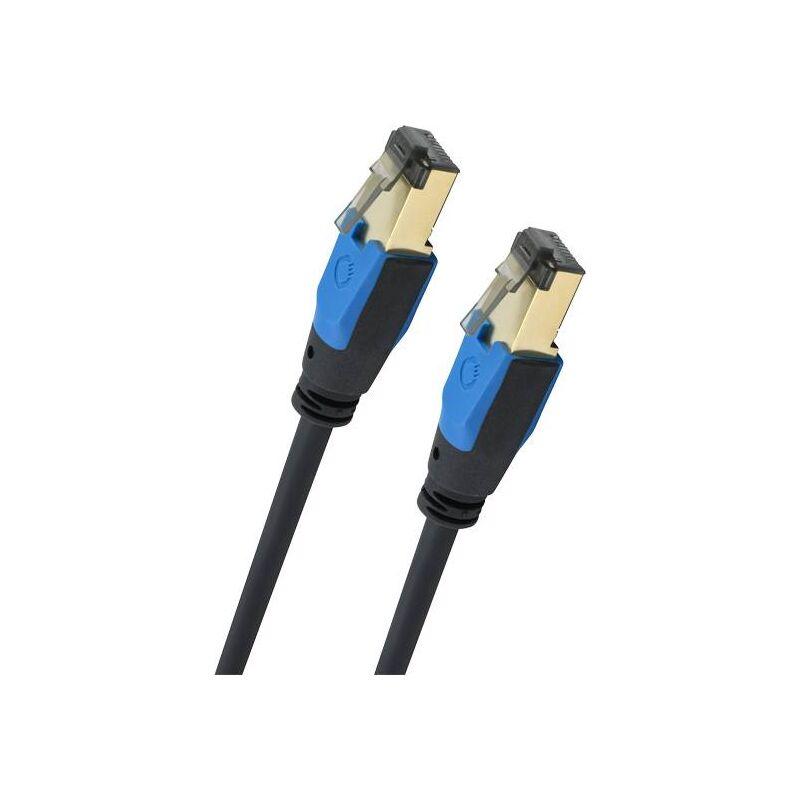 D1C19358 RJ45 Câble réseau, câble patch cat 8.1 15.00 m noir 1 pc(s) S633602 - Oehlbach