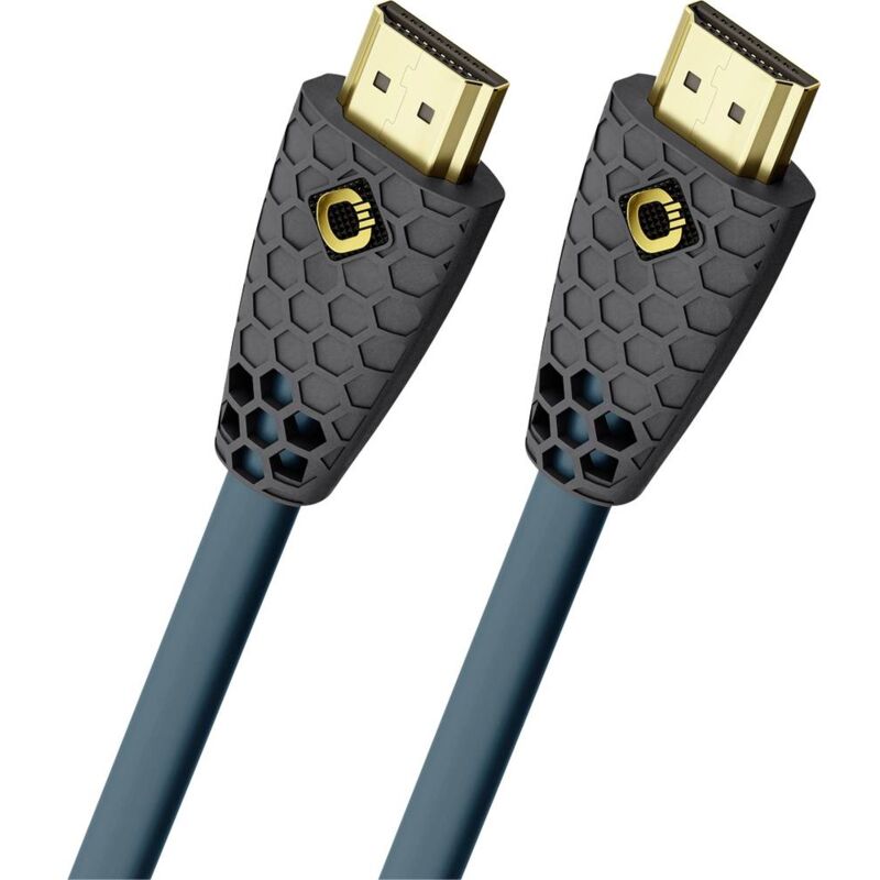 Câble de raccordement Oehlbach HDMI Fiche mâle HDMI-A, Fiche mâle HDMI-A 1.50 m bleu pétrole, anthracite D1C92601 8K UH