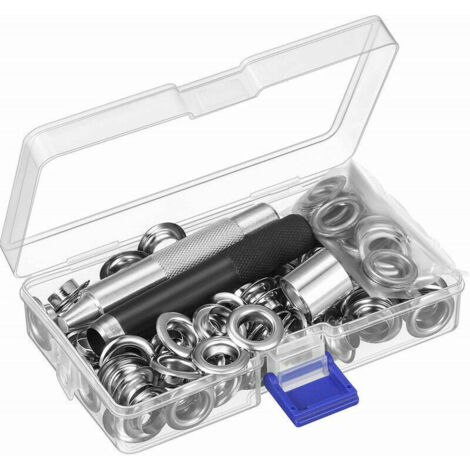 Oeillet Oeillet Ensemble 12mm Oeillet Ensemble Métal Outils Oeillet Ensembles 100 Oeillet Ensemble Oeillets pour Bâche pour Coudre Toile Bâche Tente Réparation