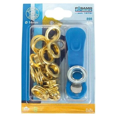 Oeillet + rondelle MS-blank (SB) 14,0mm a 12 Unités