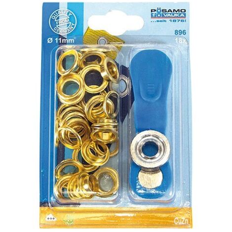 Oeillet + rondelle MS-galvanisé (SB) 11,0mm a 18 Unités