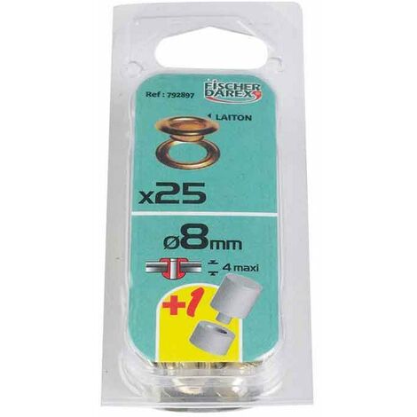 oeillets 4mm x 48 pcs laiton sans outils de pose