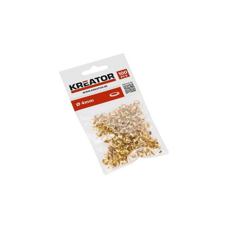 Œillets Laiton 4Mm 100Pcs