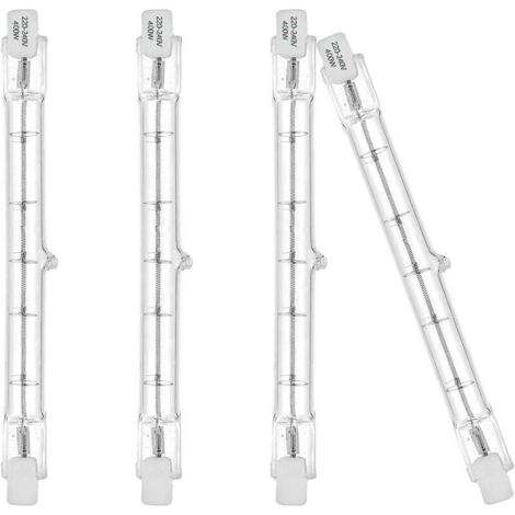Öko-Halogenlampen R7S 118 mm 400 W 230 V 5200 lm Warmweiß 2700 K Typ J Glühbirne für Arbeitssicherheit Landschaftsstraßenbeleuchtung (4 Stück) Cisea