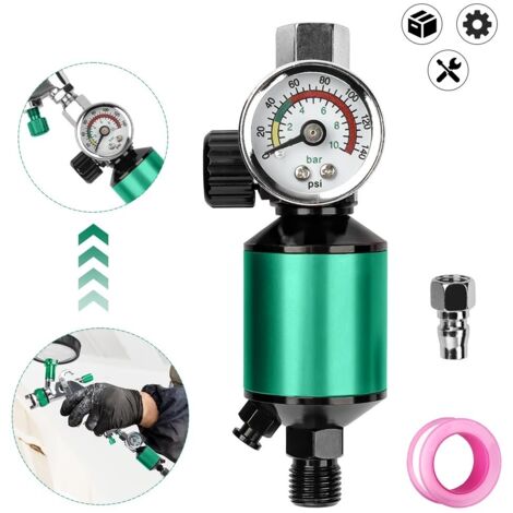 Öl-Wasser-Abscheideset + pneumatische Spritzpistole + Präzisionsdruckregler + integrierter grüner Filterregler + wasserdichtes Klebeband für die Werkstatt-lsw
