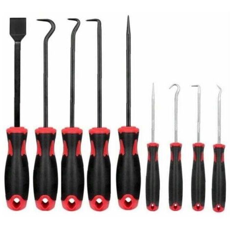 Öldichtungs-Abzieher-Werkzeuge, Multifunktions-Autoreparatur-Mini-Haken, Hand-Öldichtungs-Schraubendreher-Haken, 9-teilig