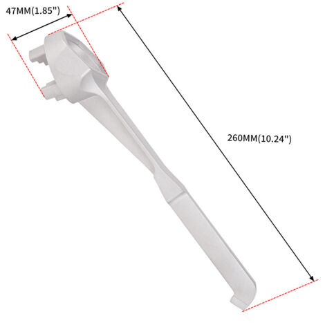 Ölfassverschlussöffner, Schlüssel aus Aluminiumlegierung, Universalwerkzeug zum Öffnen von Ölfassverschlüssen, 1 Stück pro Packung.