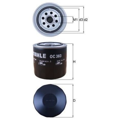 ÖLFILTER OC383 KNECHT