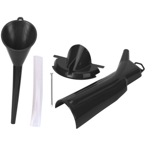 Ölfiltertrichter-Set mit Tropfstopp für Motorräder (Schwarz)