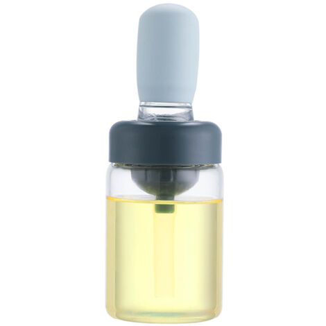 Ölflasche mit Pinsel und Silikonpipette zum Kochen, Braten und Backen