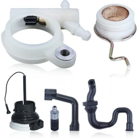 Ölpumpe mit Tankdeckel für Stihl MS251 MS231 MS231C MS251C Kettensägen Ersatzteile mit Schneckengewinde Kraftstofffilter Ölschlauch 11436403201(3)