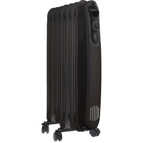 Ölradiator 2000 W 9 Elemente schwarz
