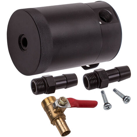 Ölsammler Ölbehälter Oil Öl Catch Tank 2-Port Universal Alu PCV 2  Flüssigunlsammler lbehlter Oil l Catch Tank 2-Port Universal Alu PCV 2  Flüssigun