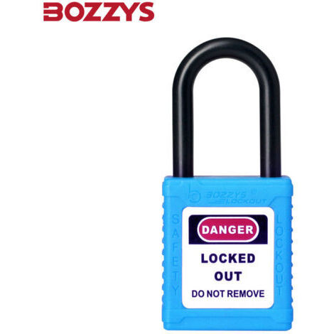 OEM 38mm Manille En Nylon Industriel Serrure De Sécurité Industrielle Cadenas De Sécurité Cadenas Loto -bleu