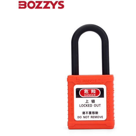 OEM 38mm Manille En Nylon Industriel Serrure De Sécurité Industrielle Cadenas De Sécurité Cadenas Loto -couleur orange
