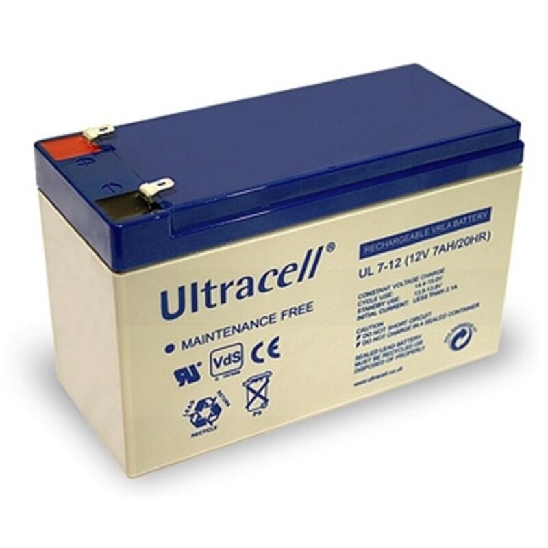 Ultracell - oem Batteria ricaricabile al piombo 12V 7Ah UL7-12 (Faston 187 - 4.8 mm)