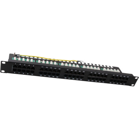 OEM Pannello Patch per armadi rack 50p telefonico Cat.3 Nero