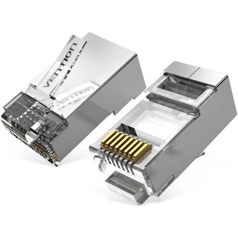 OEM RJ45 Cat.6A FTP Rigid Connector Pack of 10 pcs Brand