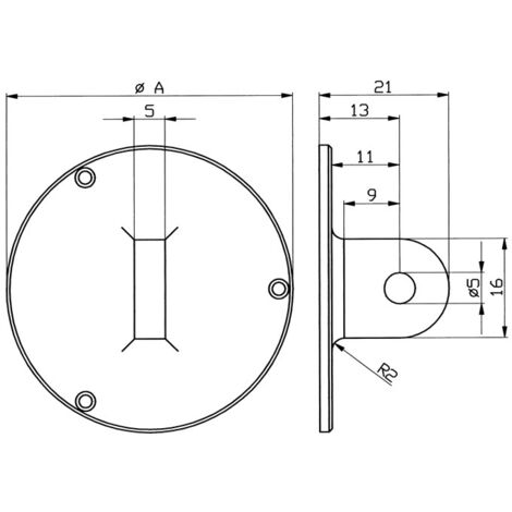 Ösenrückwand f.Außenring-D.58mm z.Messuhren