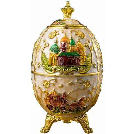Oeuf Fabergé, Oeuf De Faberge Oeuf Faberge Impérial Pâques Oeuf Peint À La Main Émaillé Fabergé Oeuf Boîte Boîte à cure-dents