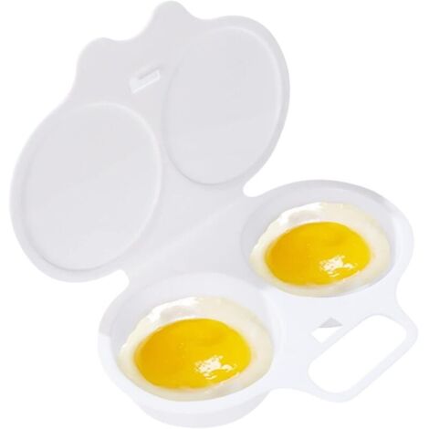 Oeuf poché Micro-ondes - Oeuf Chaudière Pocheuse Cuiseur,Oeufs de bricolage Oeufs pochés ronds Cuiseur à vapeur de capacité de 2 oeufs pour le petit déjeuner à la maison