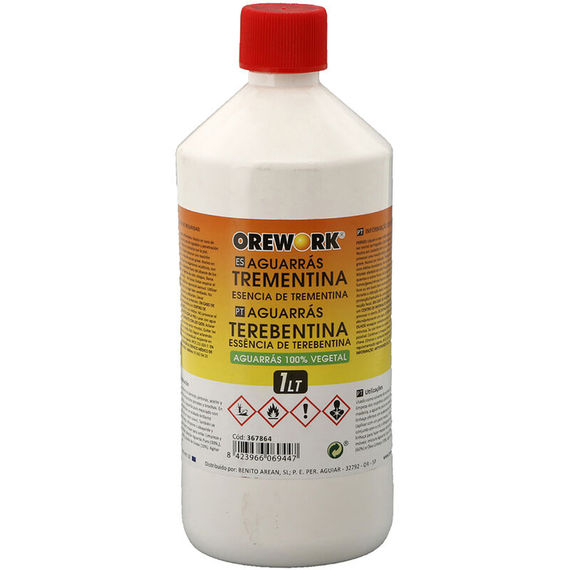 

Orework - Oework - Aguarras esencia 1 L, disolvente de pintura