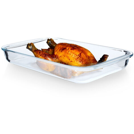 Ofenfeste Auflaufform aus Glas zum Backen, Braten, Form, 3L