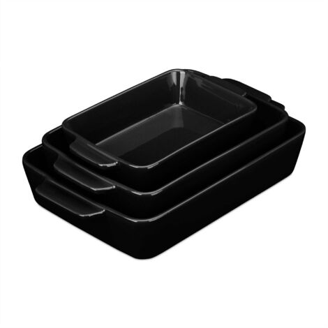 Ofenform keramik 3er set schwarz 88417