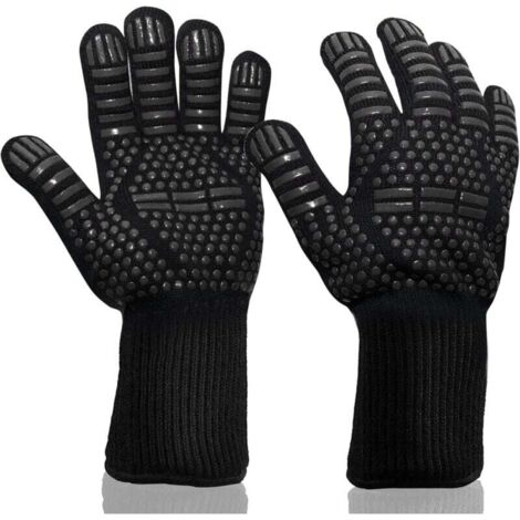 Ofenhandschuhe, Anti-Schnitt-Grillhandschuhe, rutschfeste Silikon-Grillhandschuhe, Sicherheits-Küchenhandschuhe für Herren