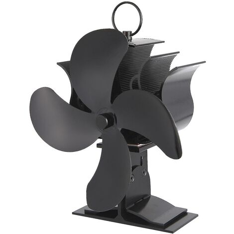 Ofenventilator Holzofenventilatoren Kaminventilator Wärmebetriebener Ventilator mit 4 Flügeln