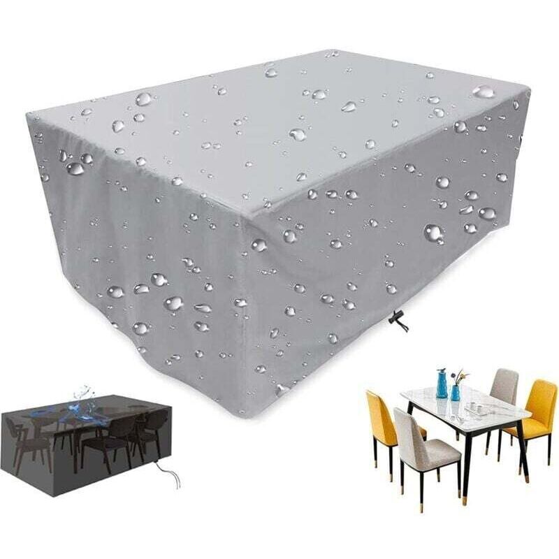 Xisrens Schwarz Oferta Especial: Funda Para Muebles De Jardín, Funda Protectora Para Mesa Y Sillas, Lona Impermeable Oxford 210D Para Exteriores, Resistente A Los Rayos Uv, A La Intemperie, Al Viento Y A La Lluvia, F