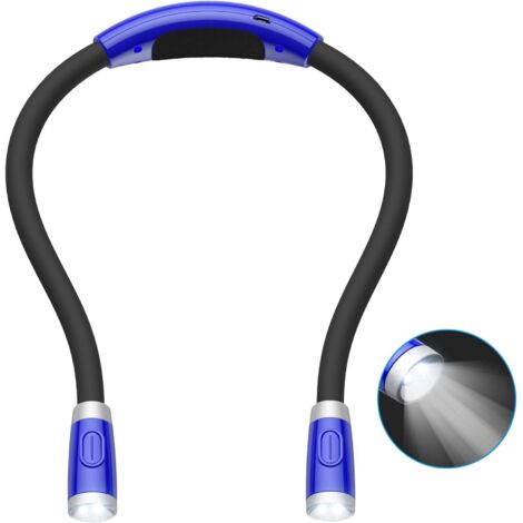 Oferta: Lámpara de lectura LED mejorada de 2025 para cama, luz ajustable, brazo flexible, recargable y duradera, lámpara de lectura perfecta para leer, tejer, acampar, color azul.