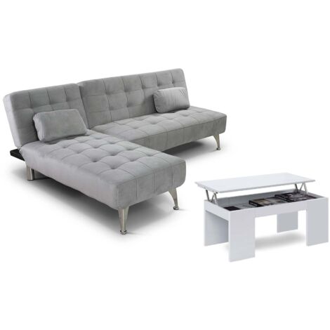 Oferta: Sofa Cama Chaise Longue XS + Mesa de Centro Elevable