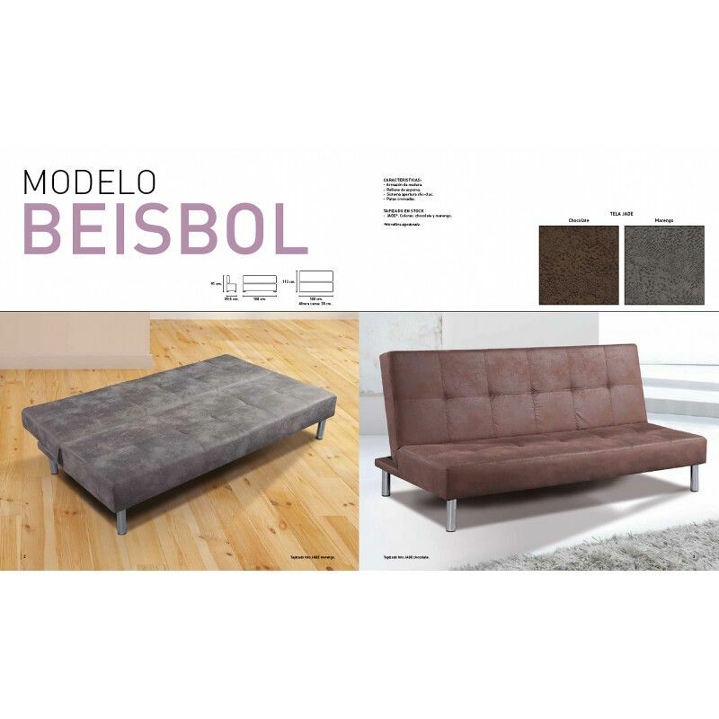 

La Cibertienda - OFERTA Sofa cama Click Clack, 3 plazas, color Chocolate, ref-01