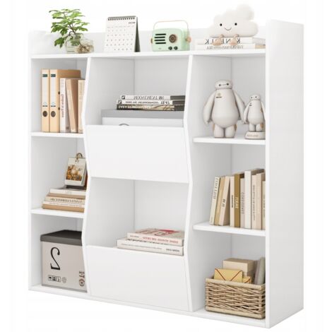 Offenes Regal, geräumige Kommode Kalax, weiß, für Bücher, Büro, modern, groß