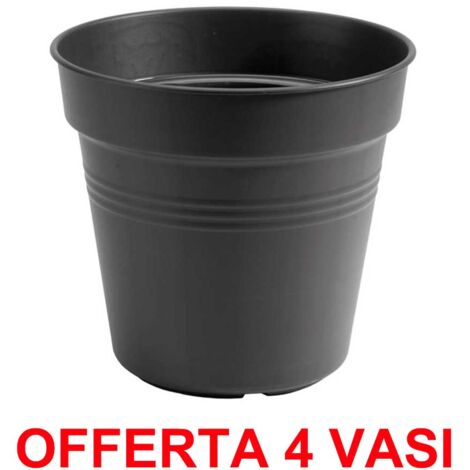 OFFERTA 4 VASO GREEN BASICS GROWPOT 30CM LIVING BLACK ELHO