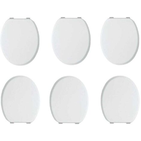 Offerta 6 Sedili Wc Universali In Mdf Bianco