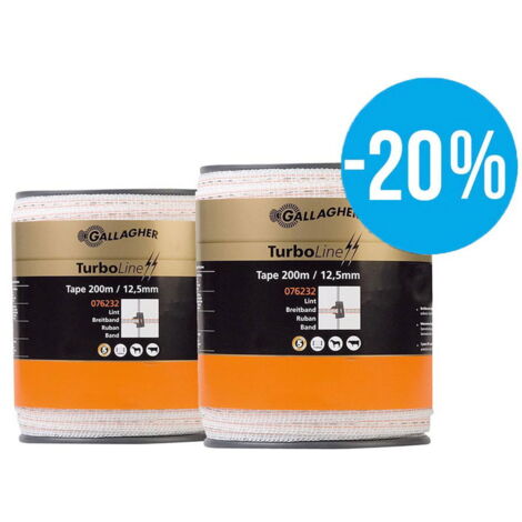 OFFERTA SPECIALE Duopack Nastro TurboLine 12,5mm bianco 2x200m