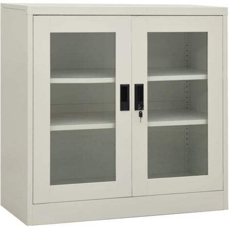 Office Cabinet Light Grey 90x40x90 cm Steel vidaXL