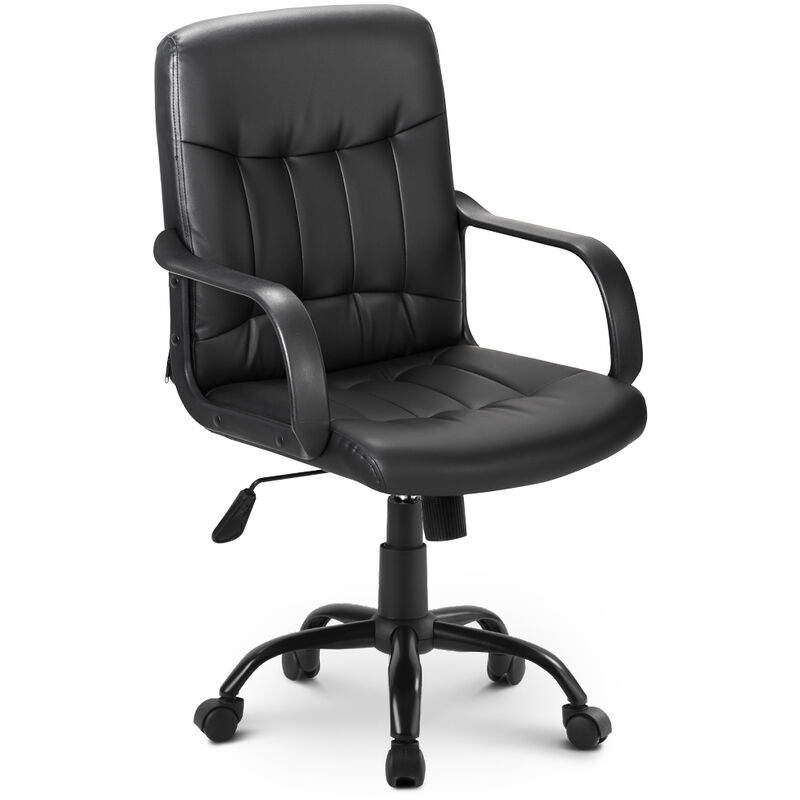 Office Chair Adjustable Height Faux Leather