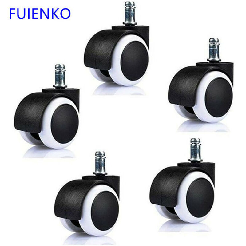 Office chair castors, set of 5 armchair castors, wheel diameter (50mm)