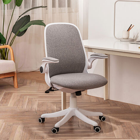 Office Chair Ergonomic Desk Chair Mesh Back Swivel Seat with Movable Lumbar Support Flip up Armrests