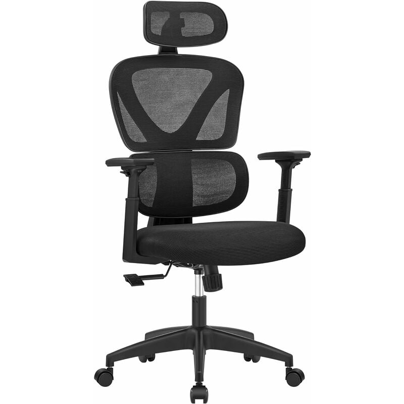 Office Chair, Ergonomic Desk Computer Chair, with Separate Lumbar Support, Adjustable Headrest, Breathable Mesh Backrest with 4 Adjustable Angles,