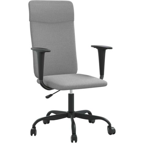 Office Chair Light Grey Fabric vidaXL